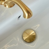 Booth & Co. Axbridge Brushed Brass Universal Basin Waste - Lifestyle Image